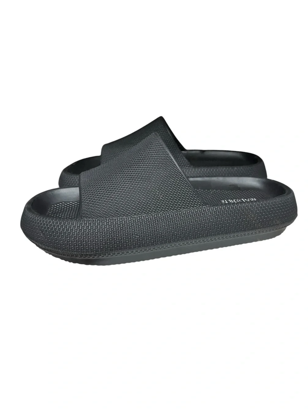 🌻NEW Madden Mjett Slide Sandals Black Textured Cushioned Comfort Slides Men's 9
